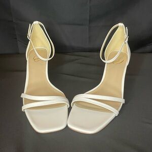 Sam Edelman Kia Heel Sandal Women's Size 11 White Strappy Open Square Toe